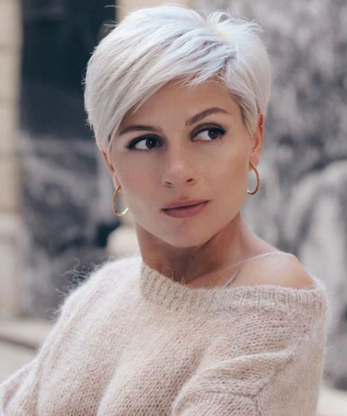 Chic Platinum Blonde Short Pixie Haircuts and Hairstyles to Try in .