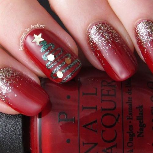 50+ Easy and Eye-catching Christmas Nail Designs | Christmas gel .