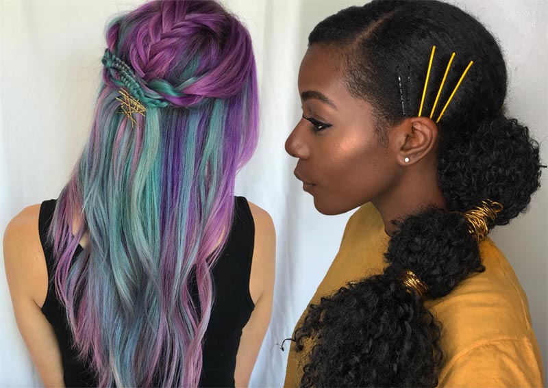41 Exposed Bobby Pin Hairstyles: How to Use Bobby Pins - Glows