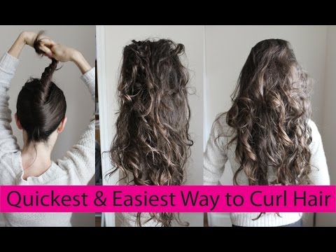 How to curl your hair without heat or a curling iron. Lazy curls .