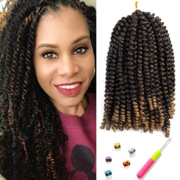 Amazon.com : Mirra's Mirror 8inch Spring Twist Hair Ombre Crochet .