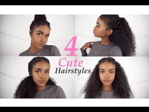 4 CURLY HAIRSTYLES FOR SPRING/SUMMER! - YouTu