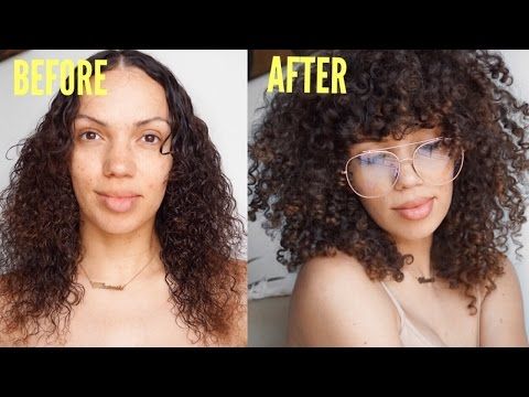 HOW TO : DIY CURLY BANGS | Curly hair styles, Curly hair with .