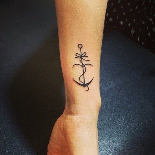 27 Cute Anchor Tattoos | Anchor tattoos, Side wrist tatto