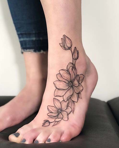 45 Awesome Foot Tattoos for Women | Foot tattoos for women .