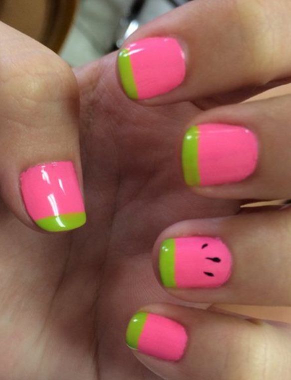 Nails by Zoey Schneitman | Watermelon nails, Nails for kids .