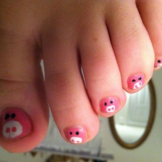 Pig toenails IF I ever get a pedicure! | Little girl nails, Pig .