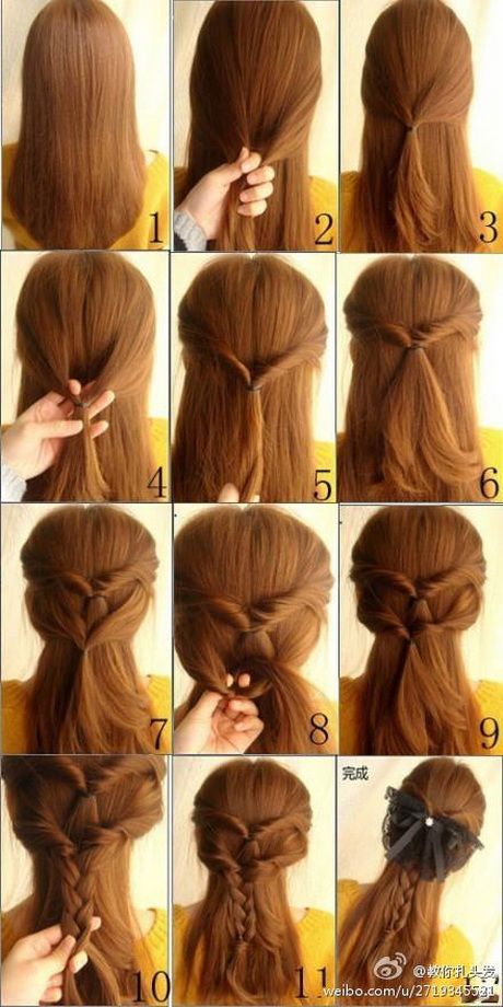 Cute simple hairstyles for long hair #prom hairstyl