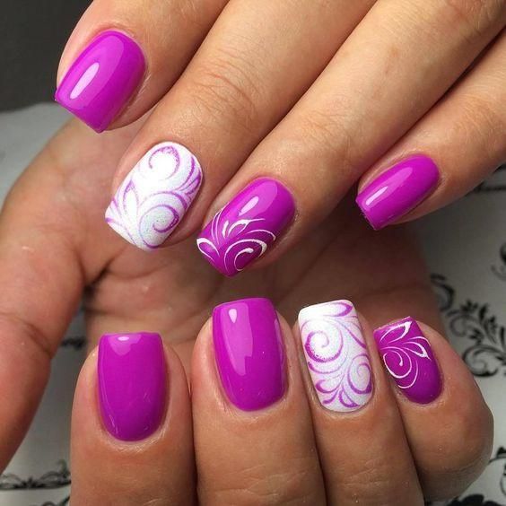 Lovely Summer Nail Art Ideas | Purple nail designs, Nail art .