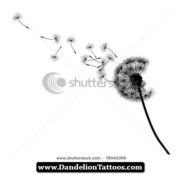 Dandelion Tattoo Design Illustrations 08 (With images) | Dandelion .