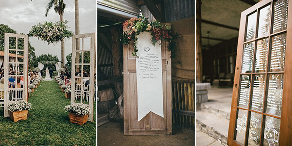 20 Rustic Wedding Decoration Ideas with Vintage Doors .
