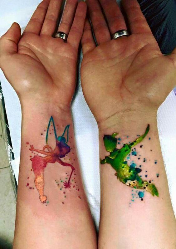 15 Disney Tattoos For Any and All Disney Lovers | Cute couple .