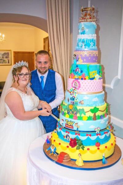 Couple ties the knot with 10-tiered Disney wedding cake | Inside .