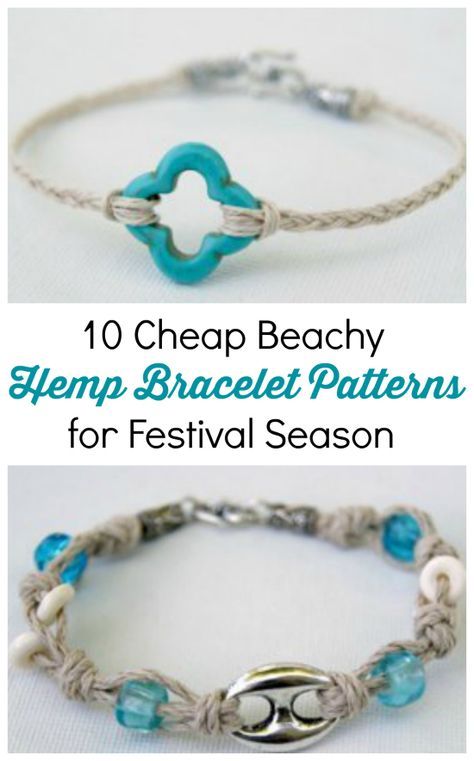 10 Cheap Beachy Hemp Bracelet Patterns for Festival Season | Hemp .