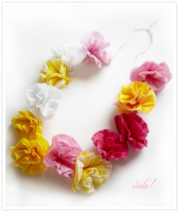 Super easy, fun project that could be used for lei's or could be .