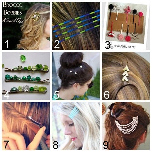 9 DIY bobby pin and hair clip tutorials | Diy hair accessories .