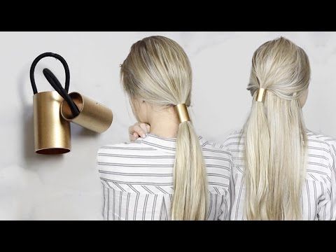 DIY GOLD PONYTAIL HAIR CUFF | SIMPLE HAIR ACCESSORY - YouTube .