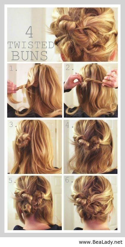 diy step by step hair updo for medium hair | 15 Cute hairstyles .