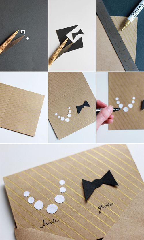 DIY Ideas: How to Make an Invitation Card | Homemade wedding cards .