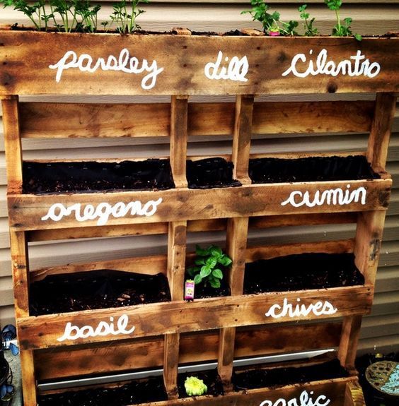 DIY herb planter made from pallets. DIY Pallet Projects. #pallets .