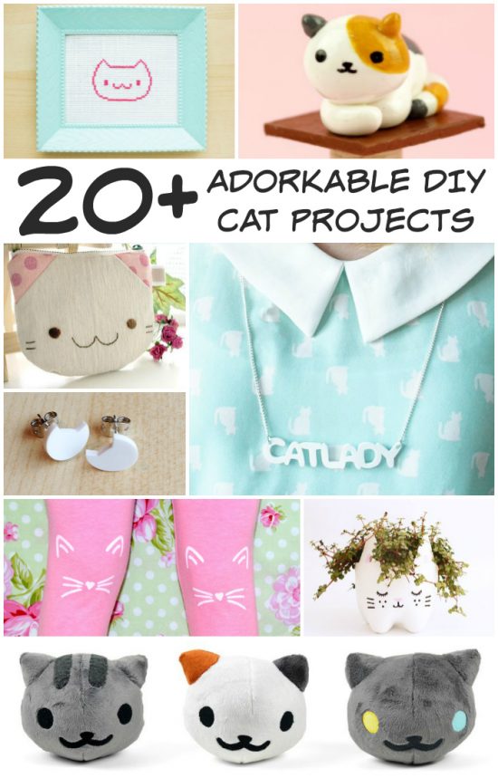 20+ FREE Adorkable DIY Cat Projects - Stitch and Pi