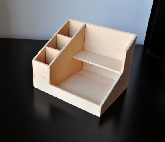 Small customizable handmade wood cosmetic organizer | makeup .