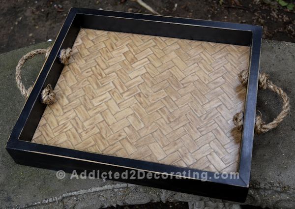 DIY Project: How To Make A Herringbone Serving Tray | Tray, Diy .