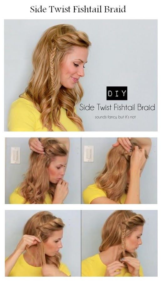 How To Make A Side Twist Fishtail Braid | hairstyles tutorial .