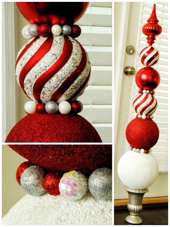 Christmas Ornament Topiary- Tutorial | Christmas decor diy .