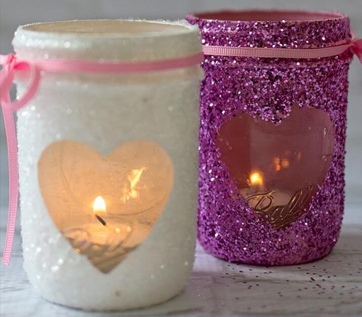 35 DIY Glitter Mason Jar Tutori