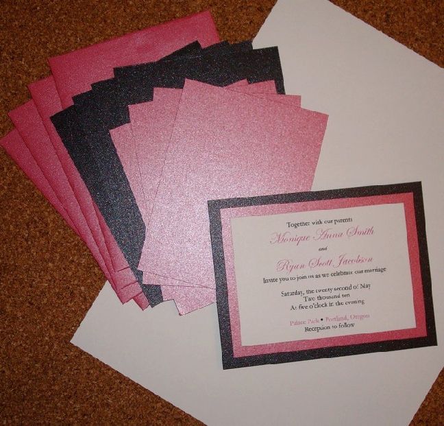 Do It Yourself Wedding Invitations | Homemade wedding invitations .