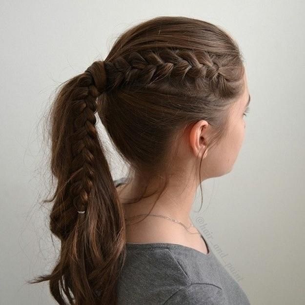 1. Braided Ponytail | Easy Before School Hairstyles For Chic .