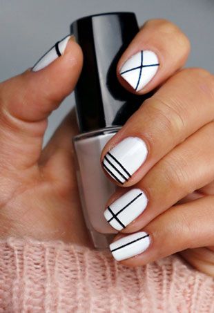 Easy Black and White Nail Designs for
  Beginners