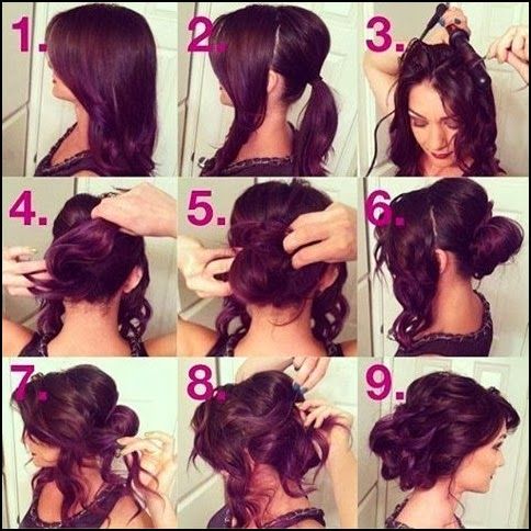 How To: Easy Updos For Long Curly Hair | Long hair updo, Updos for .