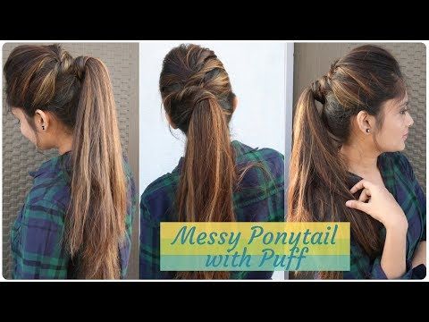 easy everyday hairstyle \ hairstyle for college \work \party .