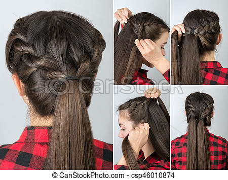 Pony tail hairstyle tutorial. Simple twisted hairstyle tutorial .