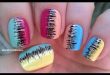 Colorful SUMMER NAIL ART - Easy STRIPED NAILS For Beginners - YouTu