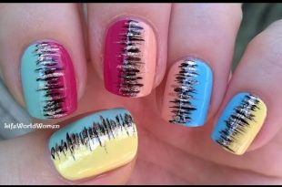 Colorful SUMMER NAIL ART - Easy STRIPED NAILS For Beginners - YouTu