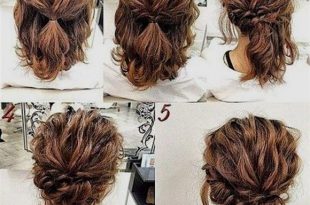 Short hair updos, easy hairstyles for short tresses; updo hacks .