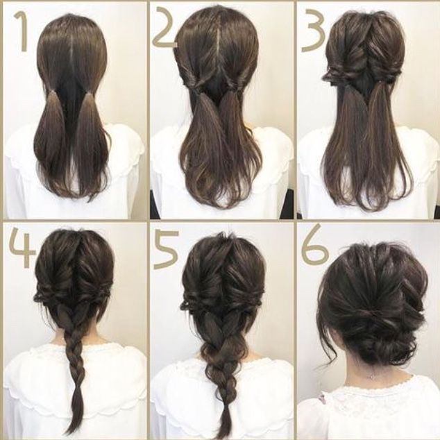Peinados | Braided hairstyles updo, Medium hair styles, Up dos for .