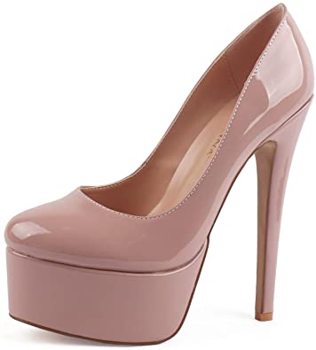 Amazon.com | SOPHITINA Women's Super High Heels Platform Patent .