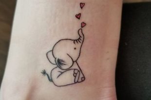 Small Elephant Tattoo Desig