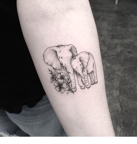 Cute elephant tattoo | Inspiring Ladies | Cute elephant tattoo .
