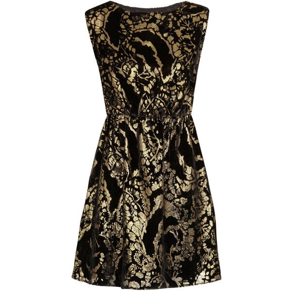 alice and olivia Hope Velvet Dress ($545) ❤ liked on Polyvore .
