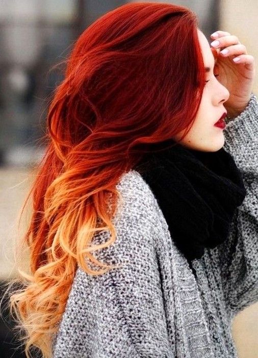 43 Most Gorgeous and Eye-Catching 🌅 Sunset Hair Colour Long Hair .