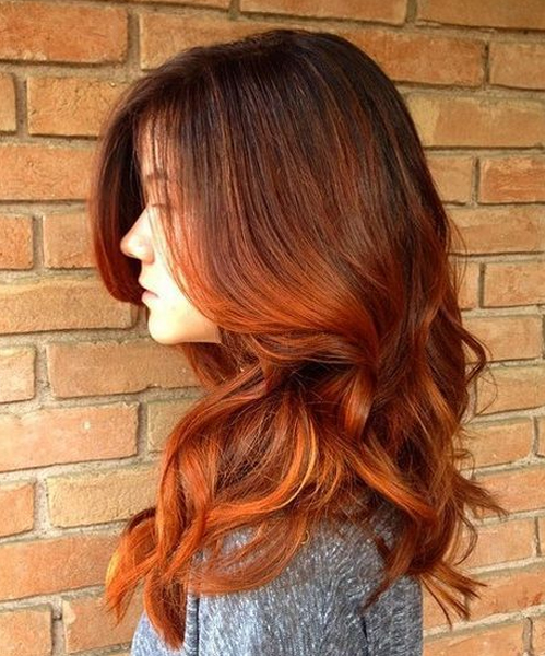 Fabulous Sultry Red Long Layered Hairstyles for Women | Love Life F