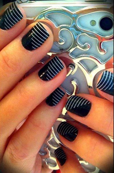 20 Coolest Striped Striped Nail Art Designs And Ideas | Nail art .