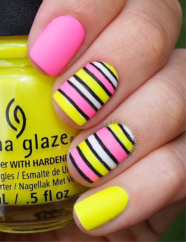 50 Lovely Spring Nail Art Ideas | Yellow nails, Yellow nail art .