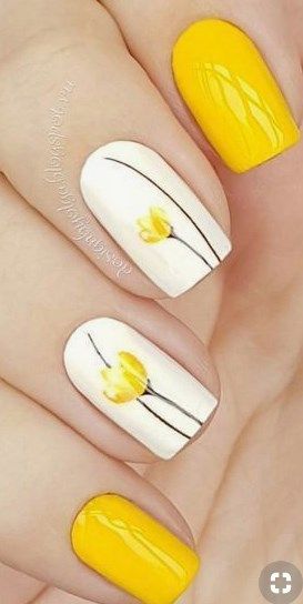 35 Explore Some Fabulous Nail Art Designs in 2020 | Yellow nail .