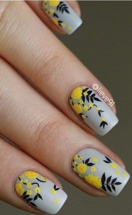 35 Explore Some Fabulous Nail Art Designs | Yellow nail art .